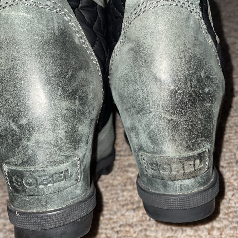 Sorel ‘Lexie’ Wedge Slate-Green Boots 9.5 - Picture 8 of 12